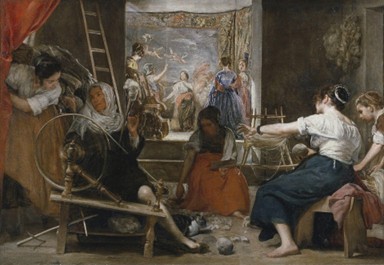 Las Hilanderas painting showing vanishing point